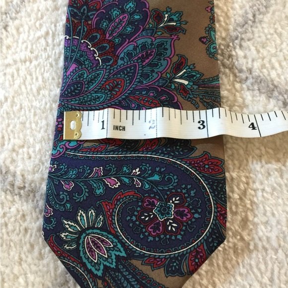 Dior Multicolor Paisley Silk Tie - Picture 7 of 7